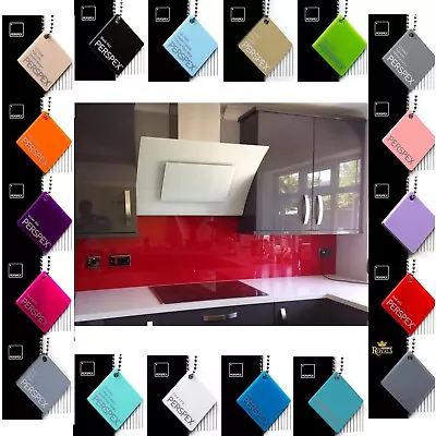 Acrylic Perspex® Splashback Upstand Kitchen Bathrooms Shower Walls Utility Room  • £206.43