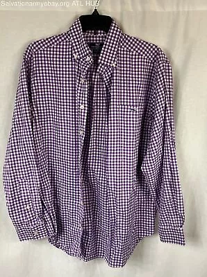 Vineyard Vines (S) Purple And White Checkered Button Down Collared Shirt • $14.99