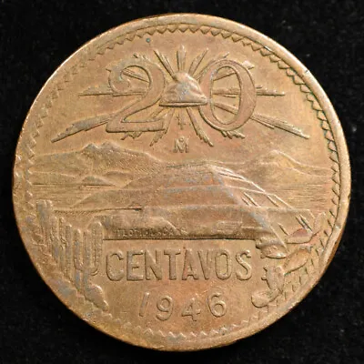 Mexico 20 Centavos 1946 Coin Inv#E396 • $2.14