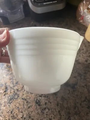 Pyrex General Mills Vintage Ribbed WHITE MILK GLASS BATTER BOWL #7 - EUC • $16