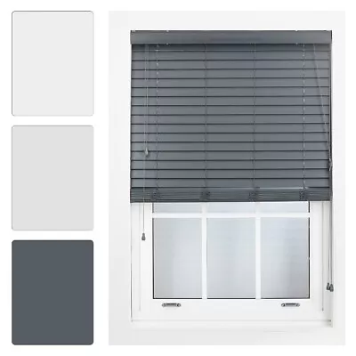 Furnished Venetian Blinds Window Faux Wood 50mm Slat Deluxe Blind • £45.99