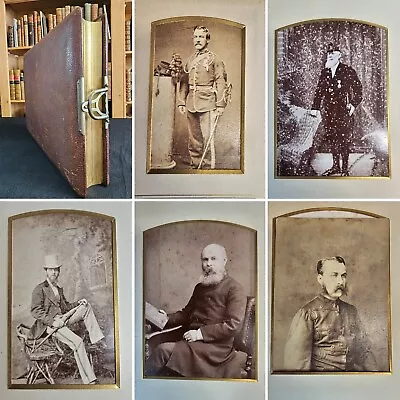 C1880 A Large Morocco CDV - Cabinet Card Album 87 Photographs BRITISH FAMILY • £124