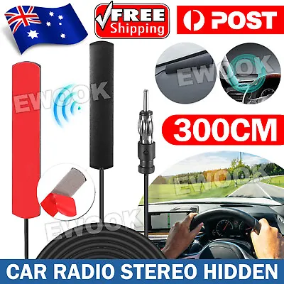 Hidden Antenna Radio Stereo AM FM Stealth For Vehicle Car Truck Black AU Stock • $7.35