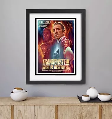 Frankenstein Classic Hammer Horror A4 Print Poster Classic Movie Wall Decor • £6.99