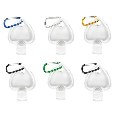 Empty Plastic Refillable Bottle Travel 50ml Bottle With Belt Clip Hooks Keychain • £2.99