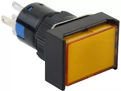 16mm Rectangular 5-Pin Push Button Blue Green Red White Yellow 12 24 48 110 220V • $9.99