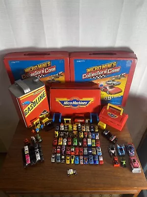 VTG Lot Of Micro Machines Galoob & Others Monster Truck Case Gasoline Speed Shop • $175