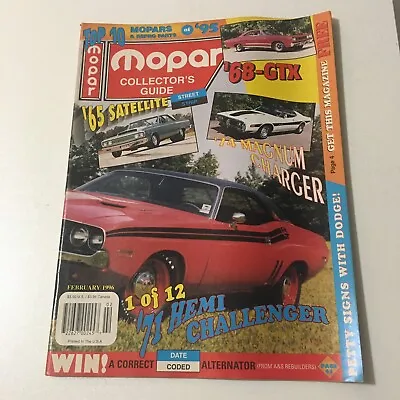 Mopar Collector's Guide MCG February 1996 Magazine Back Issue • $7.80