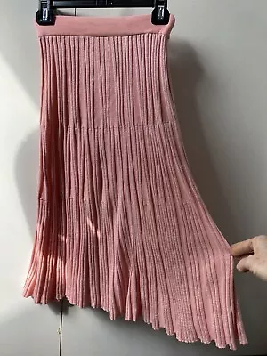 Kenzo Flamingo Pink Pleated Midi Skirt XS • $99