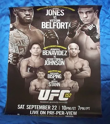 UFC 152 Jon Jones Vs Vitor Belfort Promotional Poster 24  X 18  MMA • $5.99