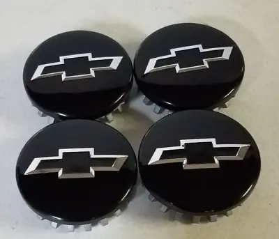 4pcs CHEVY STYLE GLOSS BLACK Center Caps/CHROMEBlack Bowtie Silverado 2014-2024 • $20