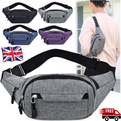 £5.99 • Buy Men Women Waist Bum Bag Unisex Fanny Pack Travel Holiday Money Belt Pouch Wallet