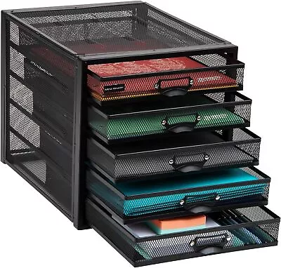 File Storage Drawers Desk Organizer Multi-Purpose Crafts Office Metal Mesh • $54.99