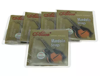 5 Sets Plated Steel Mandolin Strings Coated Copper Alloy Wound String • $14.99