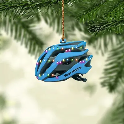 Custom Bicycle Helmet Christmas Ornament Bike  Helmet Christmas Tree Hanging • $19.99