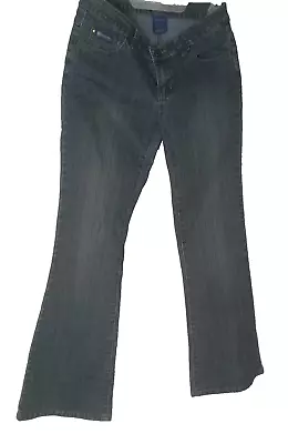 Bubblegum American Flavor Women's Jeans Size 7/8 Flare Leg Dark Wash 5 Pocket • $9.99