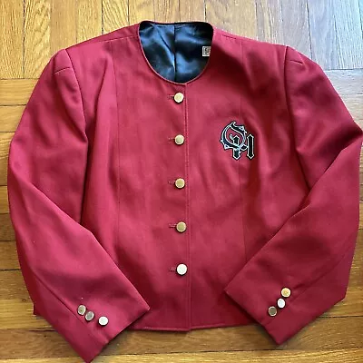 VTG Fechheimer Bros Union Made Red Marching Band Uniform Jacket OHIO STATE? OH • $29