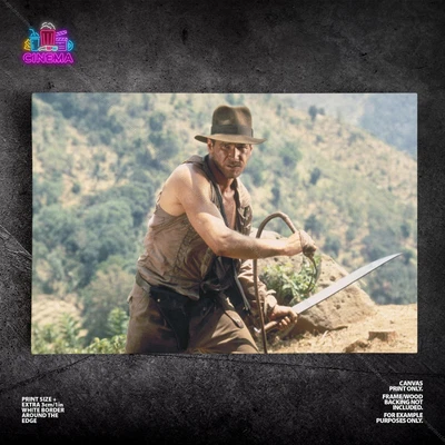 $54.95 • Buy Indiana Jones Temple Of Doom Poster Canvas Harrison Ford Movie Print 