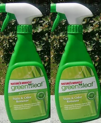 Pet Stain Odor Remover Nature's Miracle Green Leaf Earth Friendly 24 Oz 2 Pack • $17.99