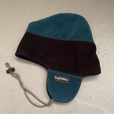 Vintage 1980s Early Winters Ear Flap Beanie Ski Hat Cap Colorblock Made In USA L • $26.99