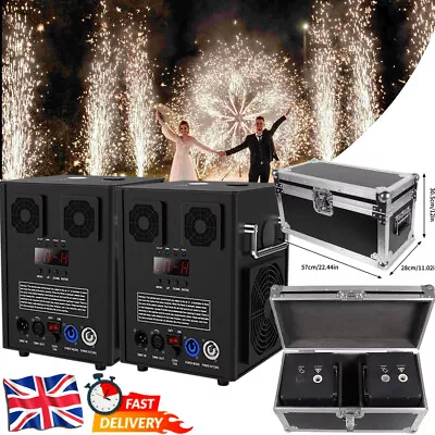 700W Cold Spark Firework Machine Stage Effect Wedding DJ Party DMX W/Flight Case • £199.99