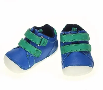 Start-rite Baby Milan Infant Boys Blue LEATHER Shoe. UK 2H / EU 17.5. BNIB • £9.99