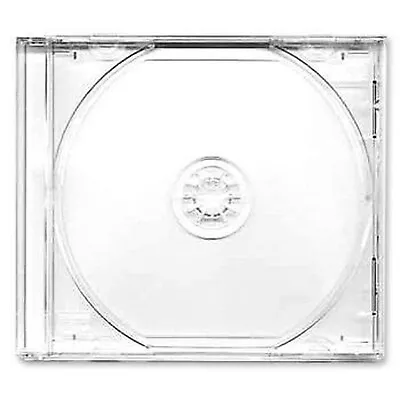 10 X CD / DVD Jewel 10.4 Mm For 1 Disc With Clear Tray Cases Replacement Case • £7.95