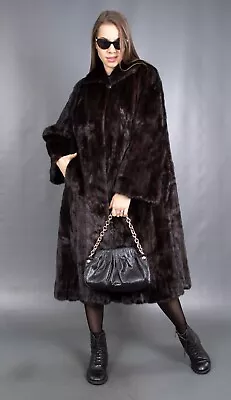 3429 Superior Blackglama Mink Coat Luxury Fur Swinger Beautiful Look Size 3xl • $1