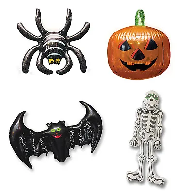 Halloween Pumpkin Bat Skeleton Spider Reusable Inflatables Scary Party Decor UK • £3.65