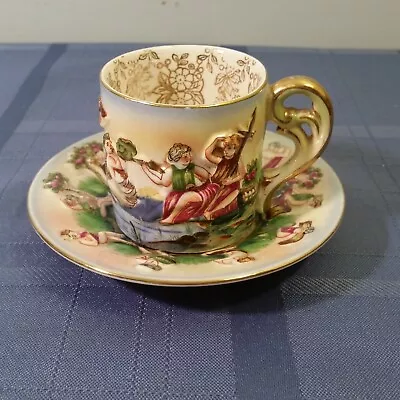 Vintage S.G.K. Demitasse Tea Cup & Saucer Made In Occupied Japan • $18