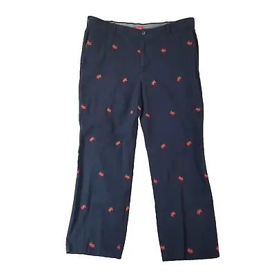 Izod Chino Pants Men's 40 X32 Blue Cotton Embroidered Crab • $27.91