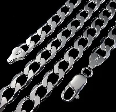 7MM Solid 925 Sterling Silver Italian CUBAN CURB Men's Chain Made In Italy  • $99.24