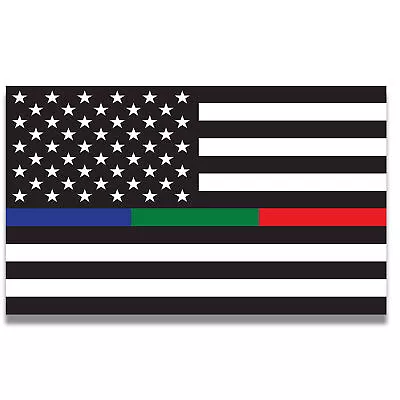 Thin Line Flag Magnet Decal 5x8 Inches  Automotive Magnet For Car • $9.99
