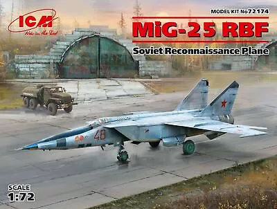 (ICM72174) - ICM 1:72 - MiG-25 RBF Soviet Reconnaissance Plane • $31.46