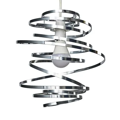 Modern Swirl Ceiling Light Shade Easy Fit Lampshade Living Room Lighting Home • £14.99