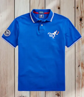 Polo Ralph Lauren Tennis The Championships Wimbledon Polo Shirt Blue Medium Slim • £55