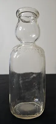 Farmer's Dairy Embossed One Quart Glass Milk Bottle W/ Cream Top Martinsburg WV • $29