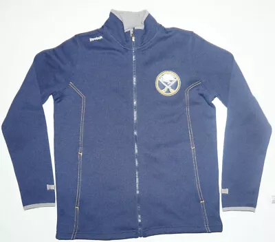 Buffalo Sabres Kids Hockey NHL Jacket Zip Up Sz Medium 10/12 YOUTH SAMPLE HOLE * • $18