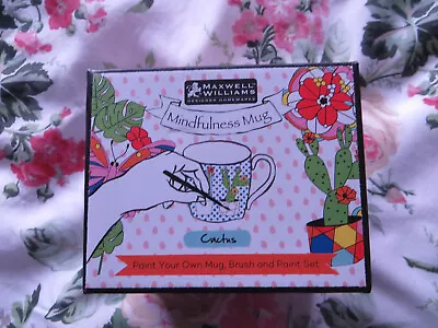 Maxwell & Williams Mindfulness Cactus Mug Gift - Paint Your Own - Boxed And New • £2.25