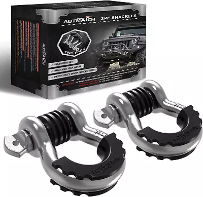 Shackles 3/4″ D Ring Shackle (2 Pack) 41887Ibs Break Strength • $43.99