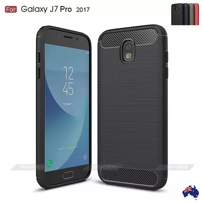 Black Slim Armor Shockproof TPU Case Cover For Samsung Galaxy J5 Pro J7 Pro • $13.99