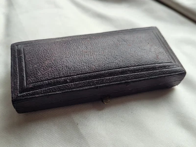 £24.99 • Buy Antique Victorian Leather Jewellery Box Case For Brooch