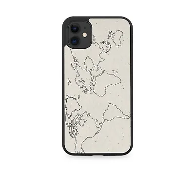 Vintage World Map Rubber Phone Case Cover Atlas Countries Earth Shapes K886 • £13.90