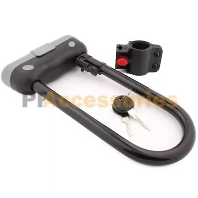 9.5  X 4  Inch Heavy Duty Steel Bike U Lock Bicycle Cycling With Bracket 2 Keys • $17.69