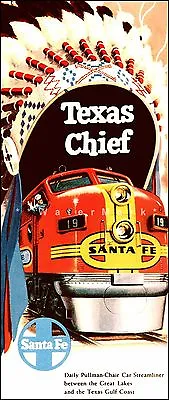 Santa Fe Railroad Texas Chief 1957 Train Travel Vintage Poster Print Retro Style • $21.58