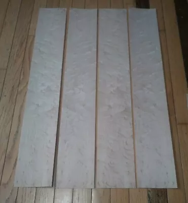 Birdseye Maple Veneer 30  X 4 7/8  Each 4 Pieces Wood 1/42  Thick Flat • $11.99