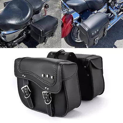 Side Saddle Bag Luggage For Yamaha V Star 650 950 1100 1300 XVS Custom Classic • $119.99