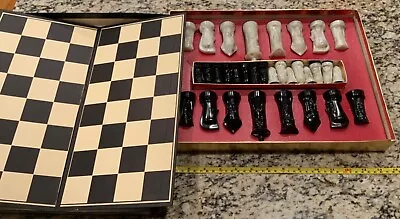 Vtg 1957 Peter Ganine Gothic Chess Set Salon Edition #1475 Board & Instructions • $39.95