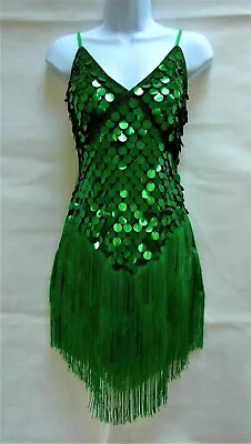 Latin Jive Rumba Samba Salsa Cha Cha Tango Waltz Ballroom Dance Dress Size 10/12 • £29.99