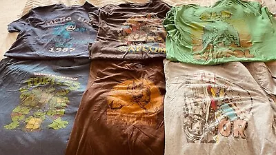 Lot Of 6 XL  T Shirts - Mega Man / Capcom / PAC-Man / TMNT / Wolverine / Thor • $37